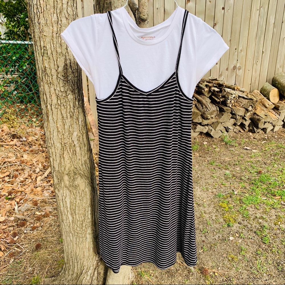 Summery striped T-shirt dress